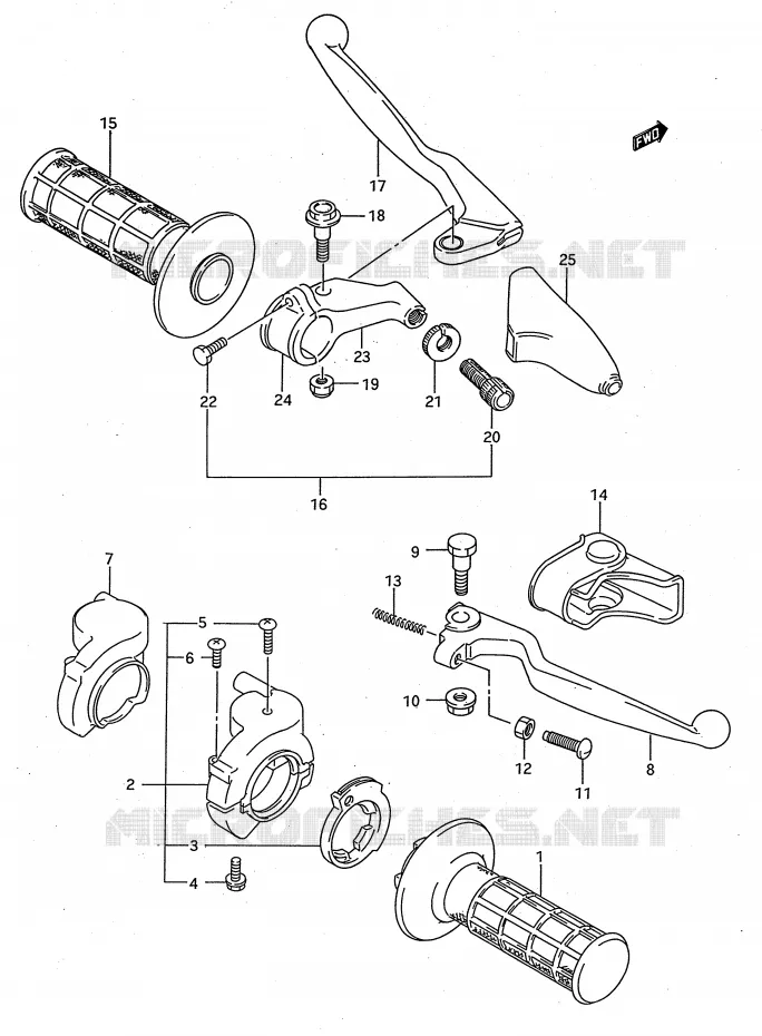 COMMODOS (MODELE S) Suzuki MOTO 125 RM 1994  RM125R(E28)