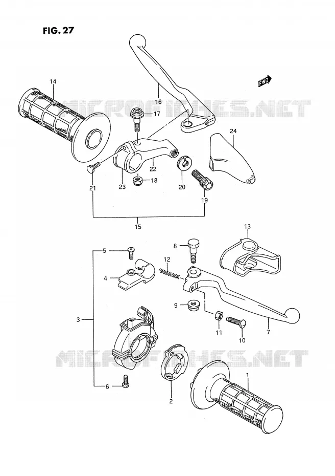 COMMODOS (N/P/R) Suzuki MOTO 125 RM 1994  RM125R(E3)