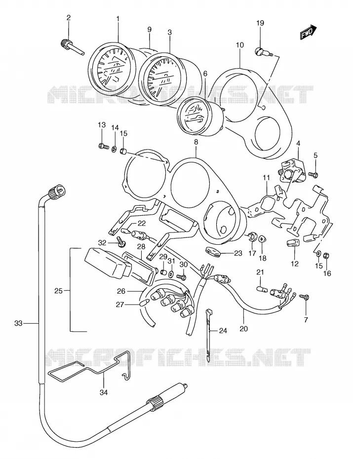 COMPTEUR Suzuki MOTO 250 RG 1993  RGV250P(E24)