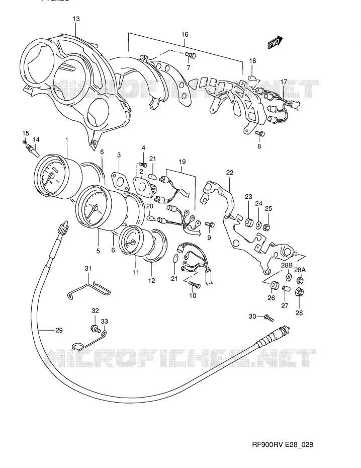 COMPTEUR Suzuki MOTO 900 RF 1995  RF900RZS(E28)