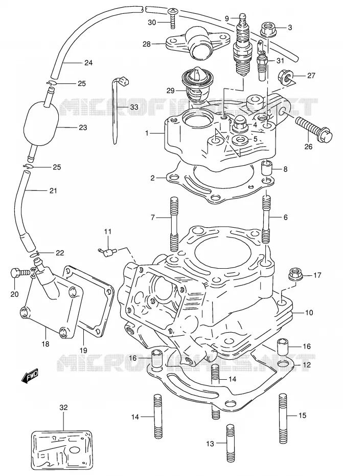 CYLINDRE Suzuki MOTO 125 RG 1992  RG125FN(E18)