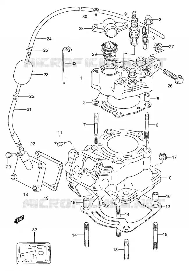CYLINDRE Suzuki MOTO 125 RG 1999  RG125FX(E6)