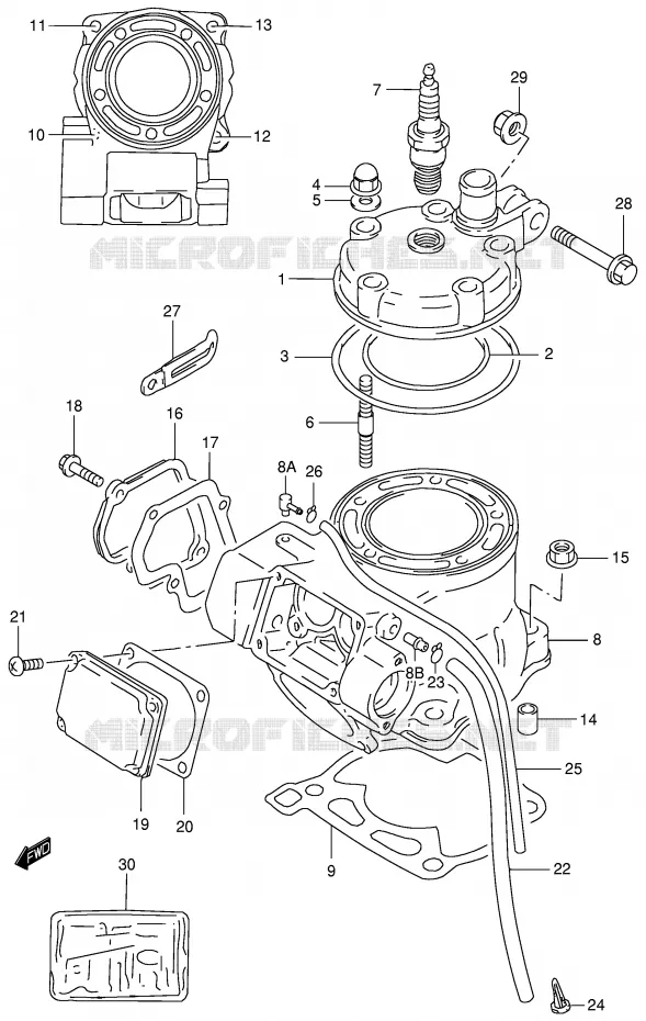 CYLINDRE Suzuki MOTO 125 RM 1996  RM125T(E2)