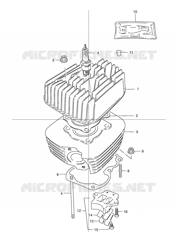 CYLINDRE Suzuki MOTO 50 PV 2000  PV50Y(E15)