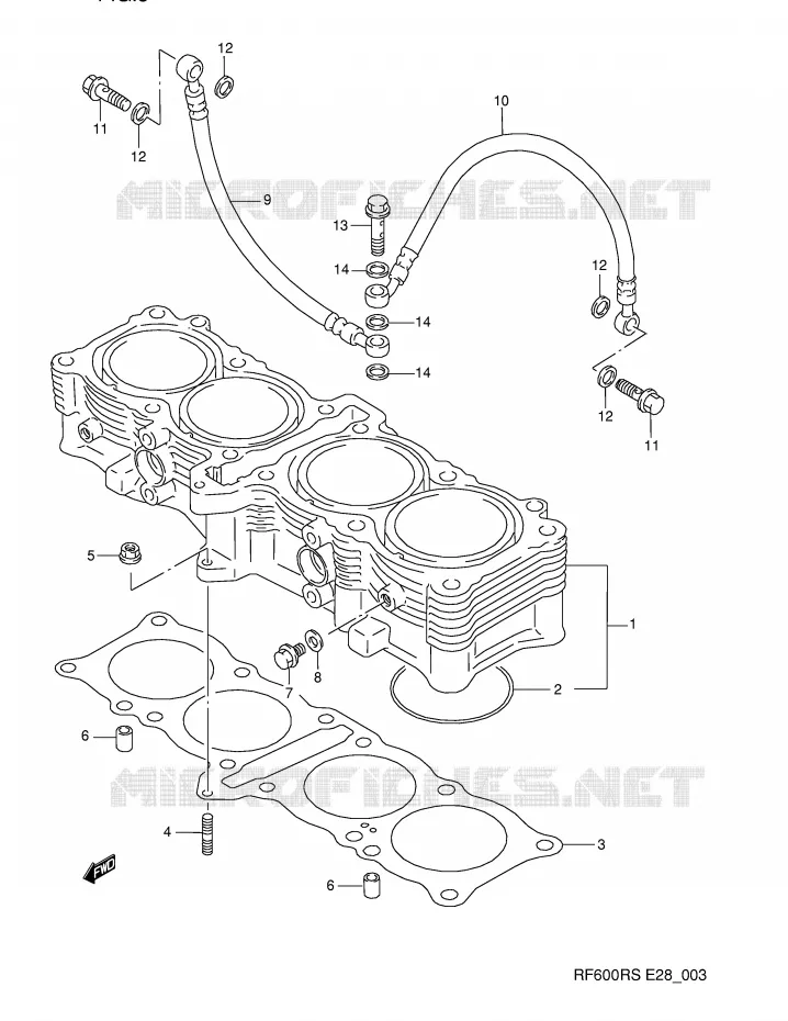 CYLINDRE Suzuki MOTO 600 RF 1993  RF600RP(E28)