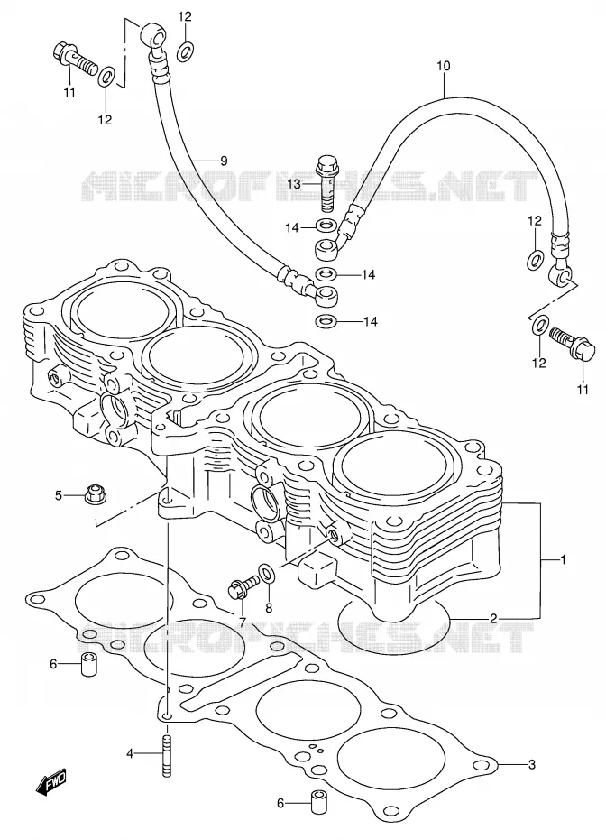 CYLINDRE Suzuki MOTO 600 RF 1995  RF600RS(E2)