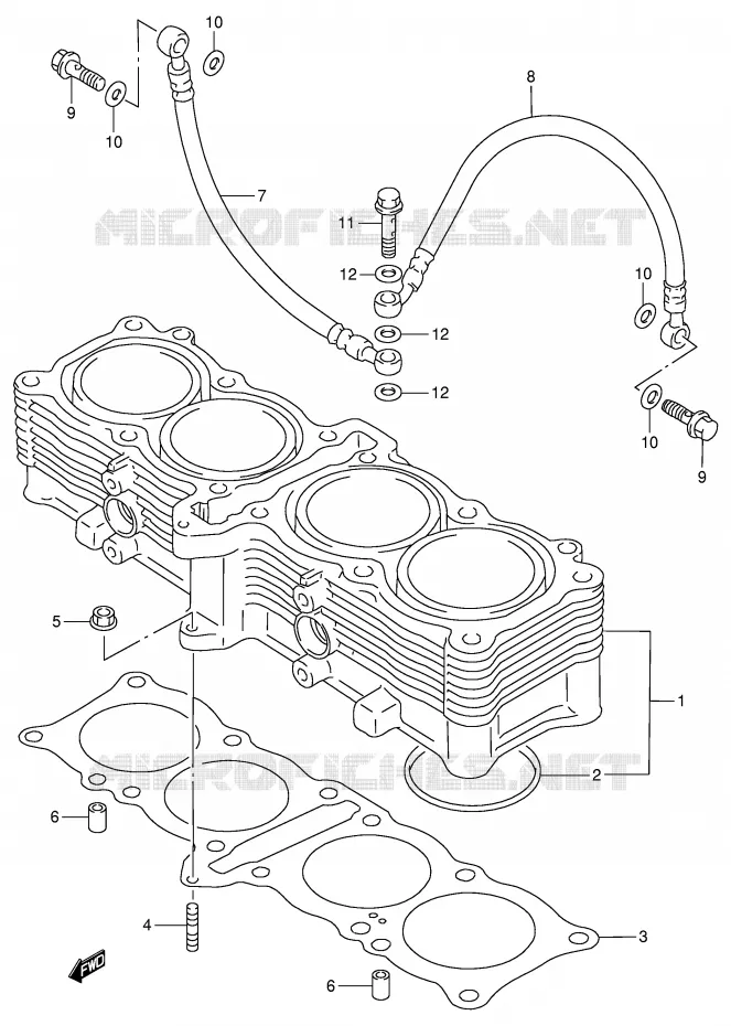 CYLINDRE Suzuki MOTO 900 RF 1994  RF900RR(E2)