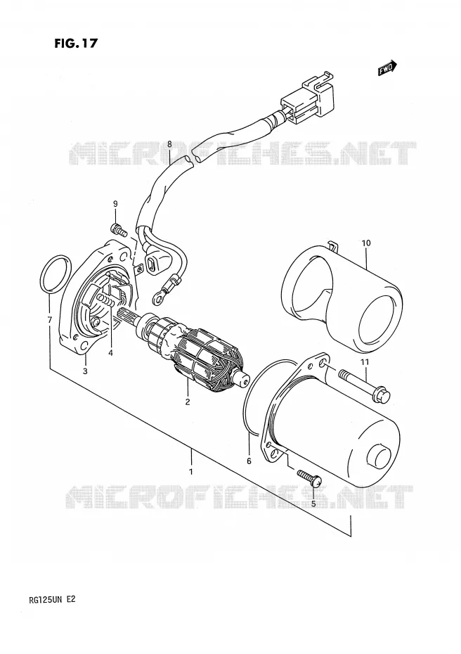 DEMARREUR Suzuki MOTO 125 RG 1992  RG125UN(E2)