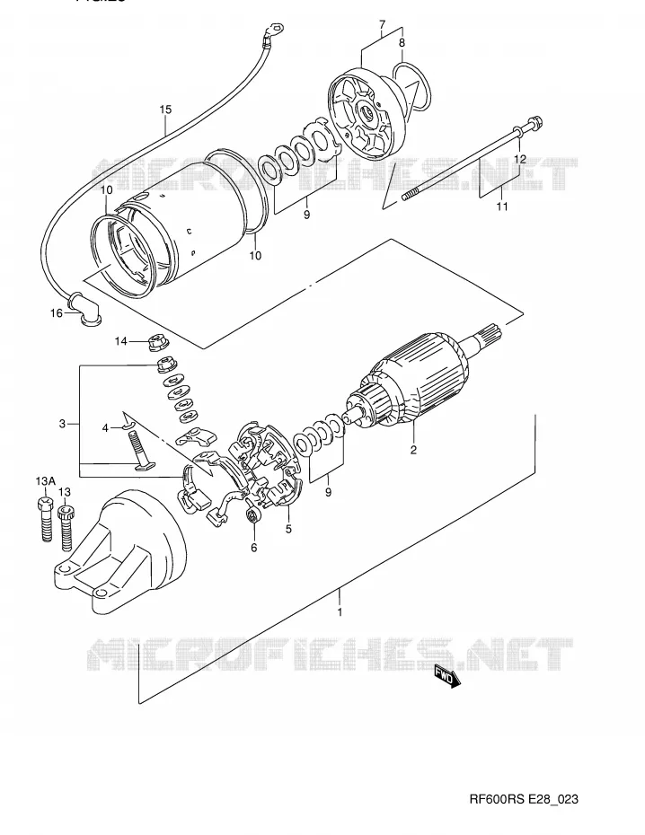 DEMARREUR Suzuki MOTO 600 RF 1995  RF600RS(E28)