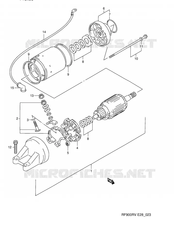 DEMARREUR Suzuki MOTO 900 RF 1995  RF900RZS(E28)
