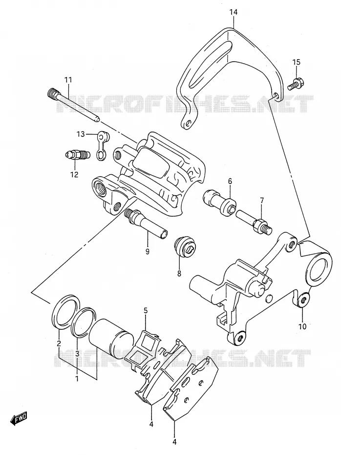 ETRIER DE FREIN ARRIERE (MODELE K) Suzuki MOTO 125 RM 1991  RM125M(E28)