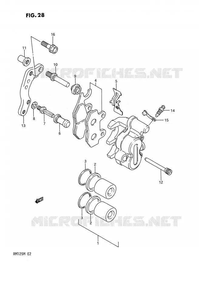 ETRIER DE FREIN AVANT (MODELE K/L) Suzuki MOTO 125 RM 1990  RM125L(E2)