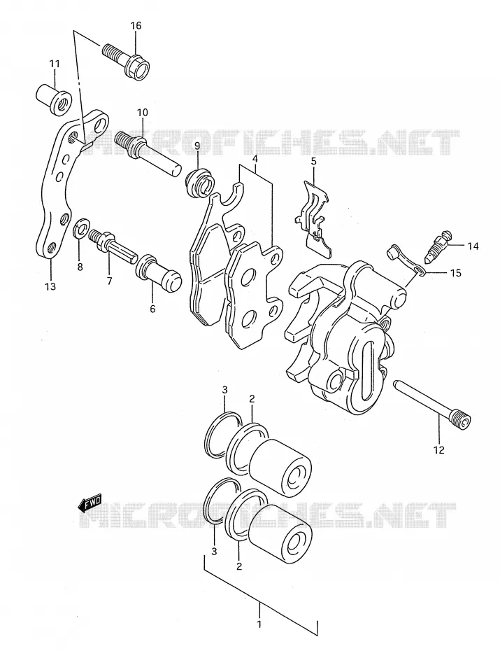 ETRIER DE FREIN AVANT (MODELE K/L) Suzuki MOTO 250 RM 1990  RM250L(E28)