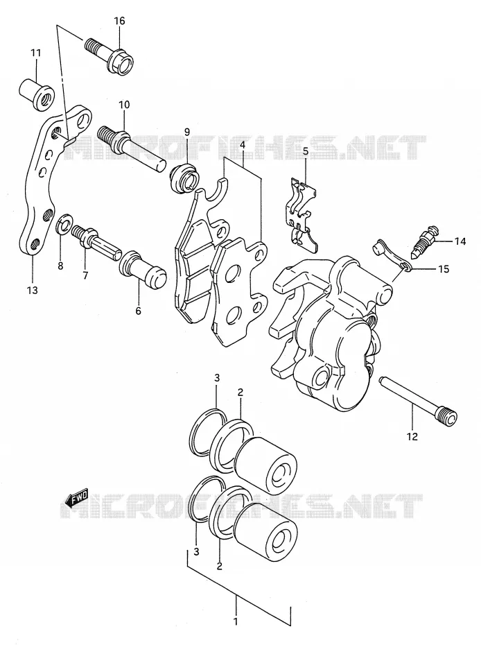 ETRIER DE FREIN AVANT (MODELE M) Suzuki MOTO 125 RM 1990  RM125L(E28)