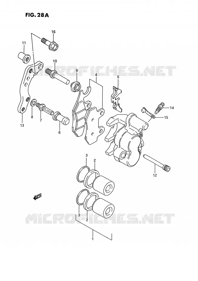 ETRIER DE FREIN AVANT (MODELE S) Suzuki MOTO 125 RM 1993  RM125P(E3)