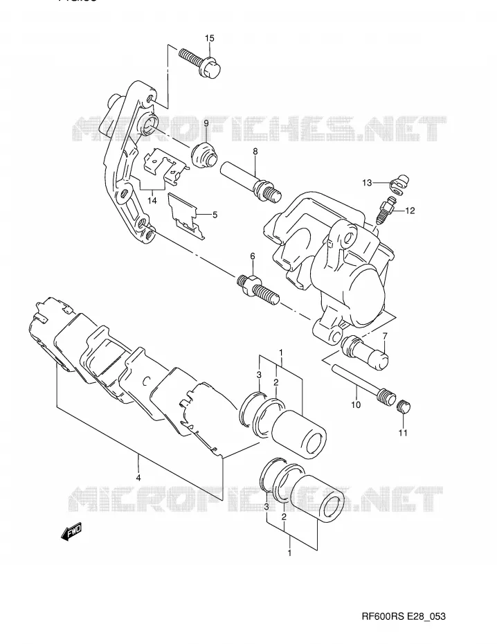 ETRIER DE FREIN AVANT Suzuki MOTO 600 RF 1994  RF600RR(E28)