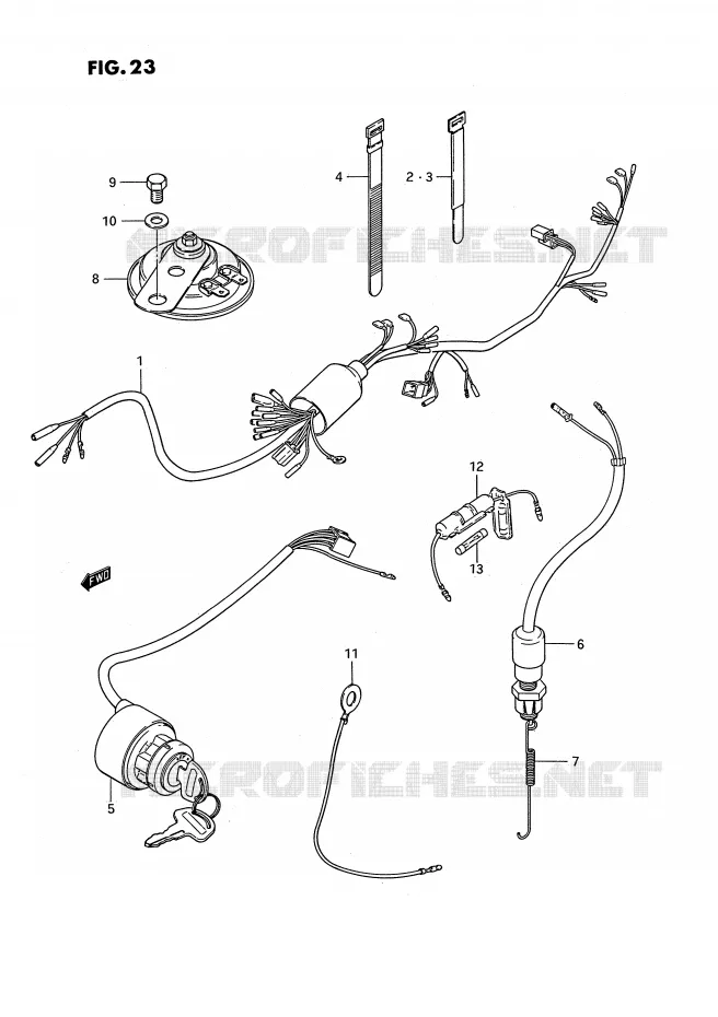 FAISCEAU ELECTRIQUE Suzuki MOTO 50 PV 1994  PV50R(E15)