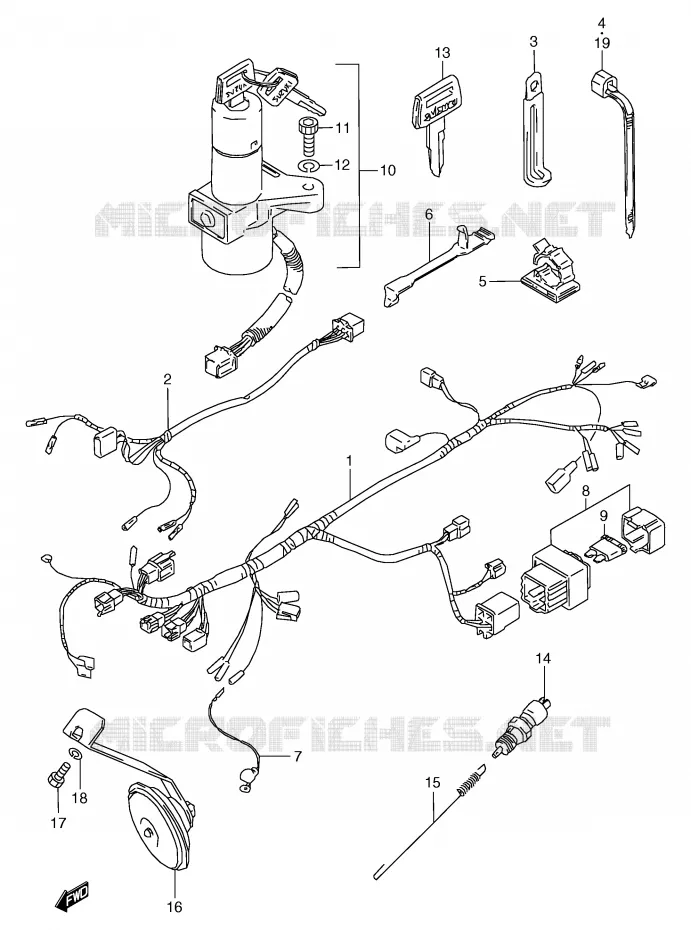 FAISCEAU ELECTRIQUE Suzuki MOTO 80 RG 1987  RG80CH(E4)