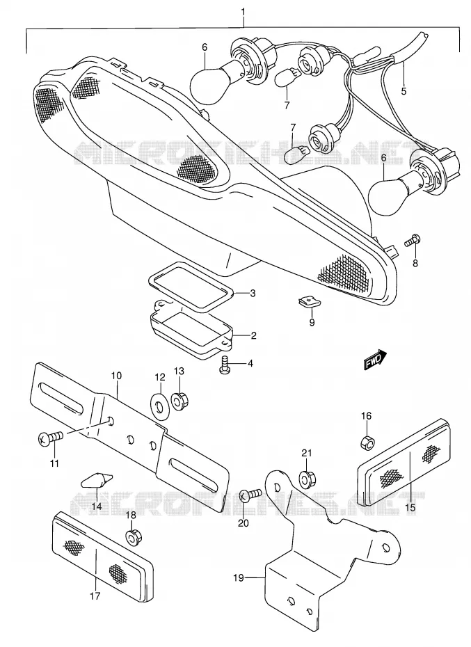 FEU ARRIERE Suzuki MOTO 600 RF 1996  RF600RT(E2)