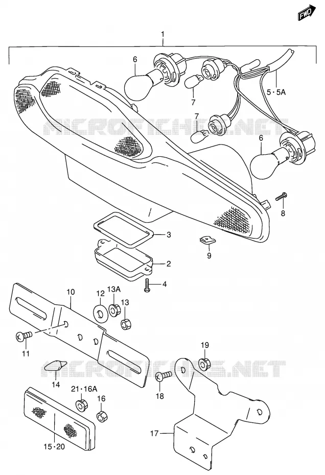 FEU ARRIERE Suzuki MOTO 900 RF 1994  RF900RR(E2)