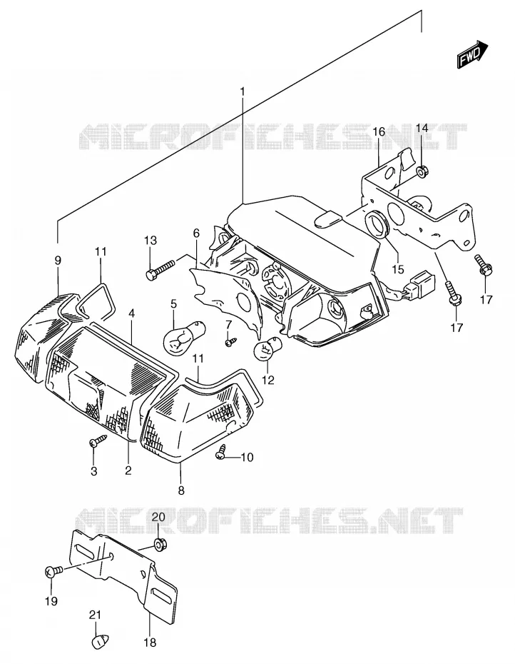 FEU ARRIERE Suzuki SCOOTER 50 Autres-modeles 1991  RC50M(E1)