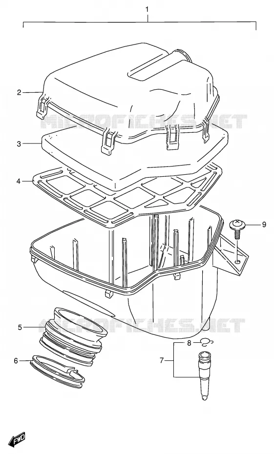 FILTRE A AIR Suzuki MOTO 125 RG 1992  RG125FN(E18)