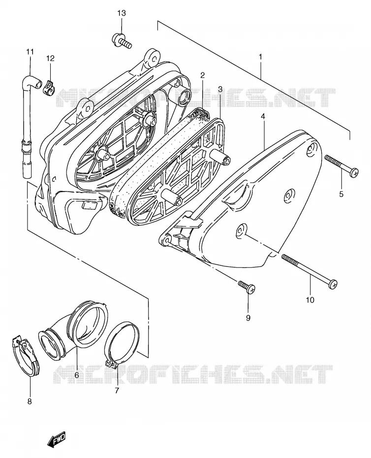 FILTRE A AIR Suzuki MOTO 50 RG 1994  RG50R(E6)