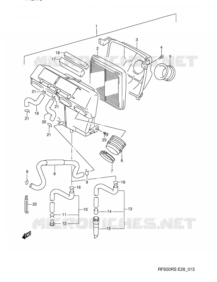 FILTRE A AIR Suzuki MOTO 600 RF 1993  RF600RP(E28)