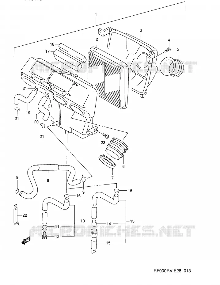 FILTRE A AIR Suzuki MOTO 900 RF 1995  RF900RZS(E28)
