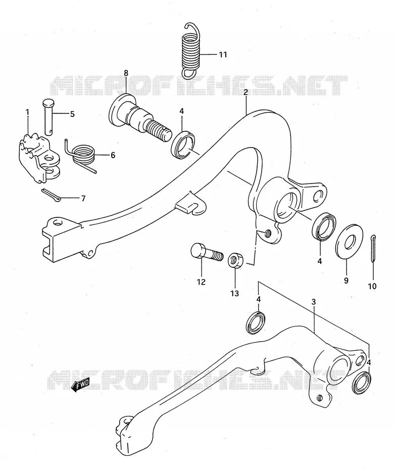 FREIN ARRIERE Suzuki MOTO 125 RM 1994  RM125R(E28)