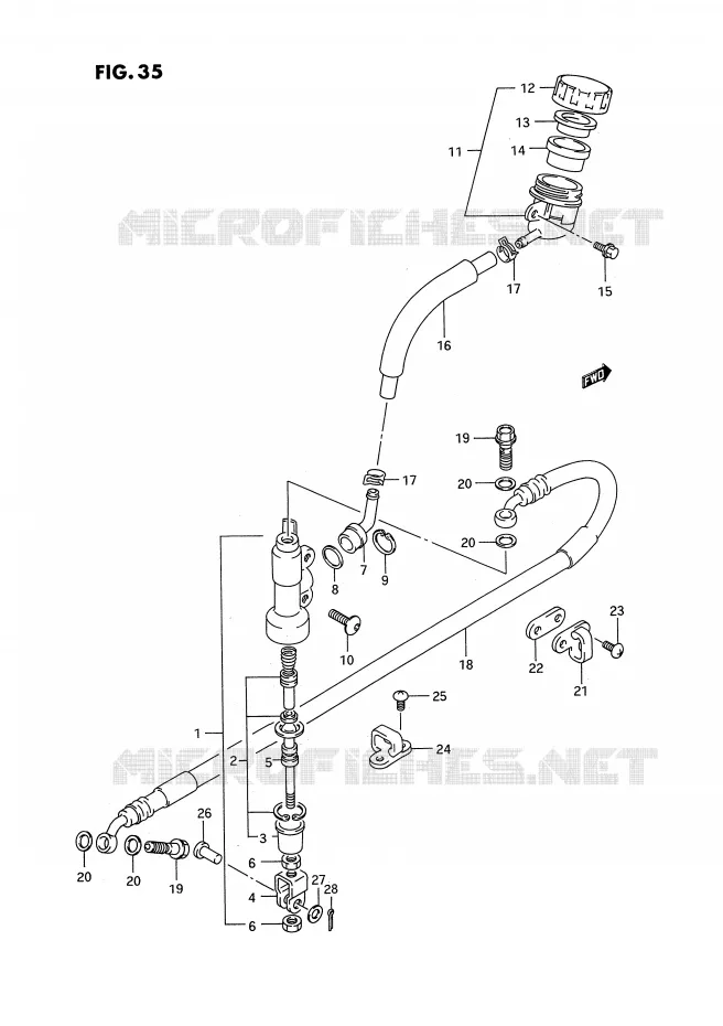 MAITRE CYLINDRE ARRIERE Suzuki MOTO 250 RM 1995  RM250S(E2)