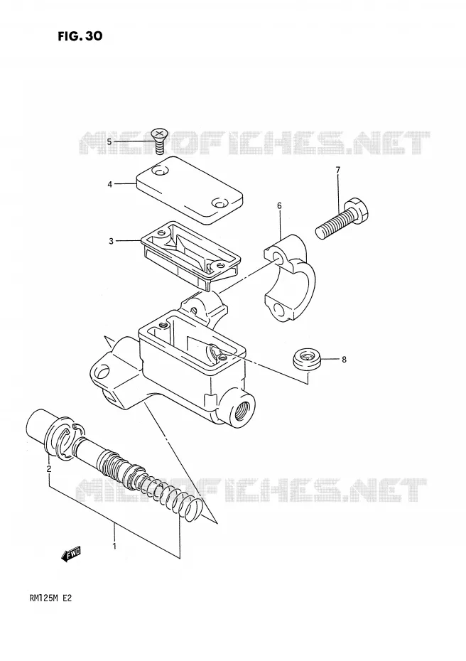MAITRE CYLINDRE AVANT Suzuki MOTO 125 RM 1991  RM125 M (E02,E04,E24)