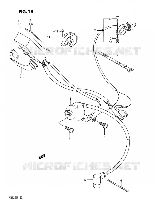 PARTIE ELECTRIQUE Suzuki MOTO 125 RM 1989  RM125K(E2)