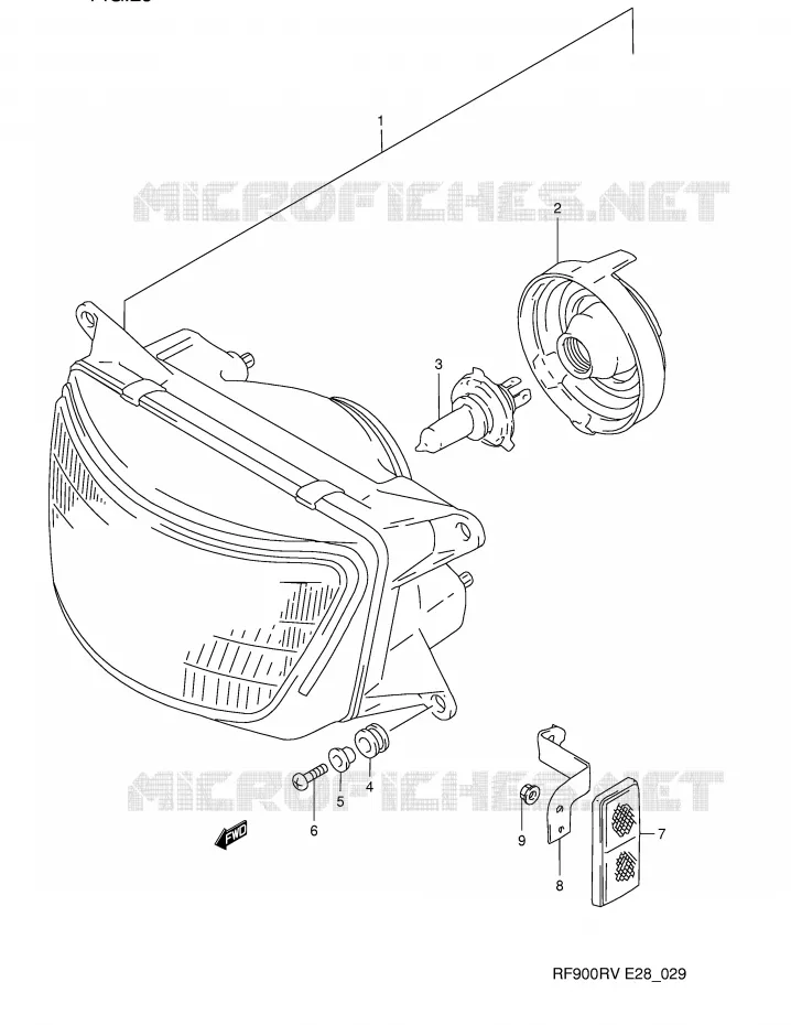 PHARE Suzuki MOTO 900 RF 1997  RF900RV(E28)