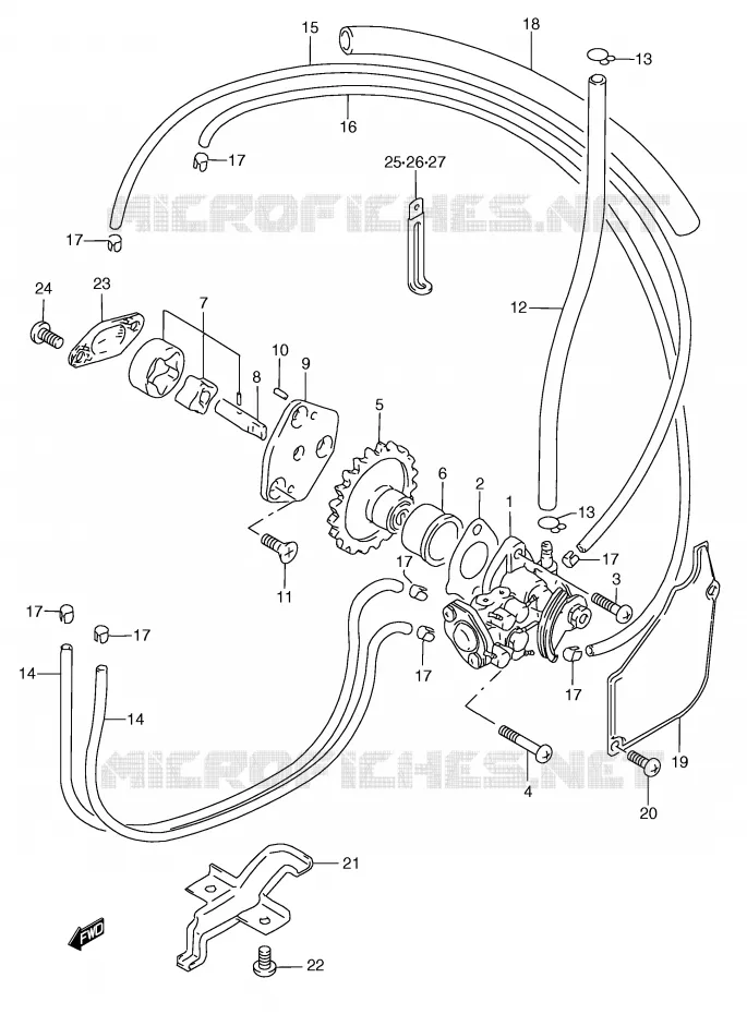 POMPE A HUILE Suzuki MOTO 250 RG 1993  RGV250P(E24)