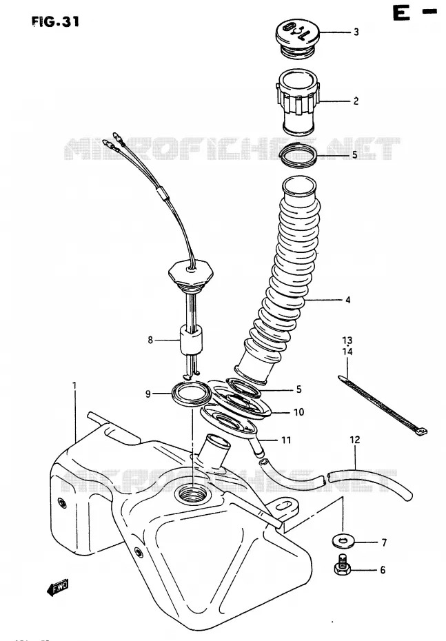RESERVOIR D'HUILE Suzuki MOTO 250 RG 1987  RG250H(G/H)
