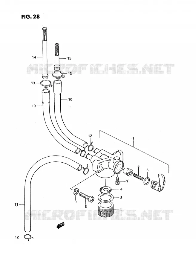 ROBINET D'ESSENCE Suzuki MOTO 50 PV 1999  PV50X(E15)