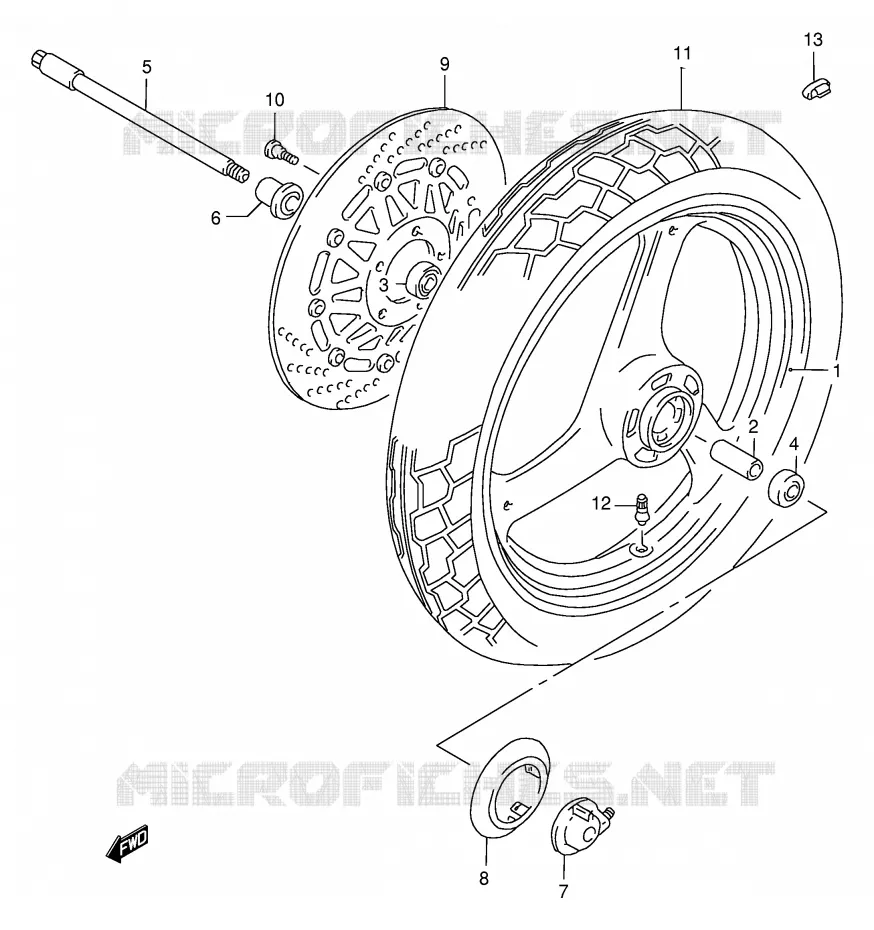 ROUE AVANT Suzuki MOTO 125 RG 1999  RG125FX(E6)