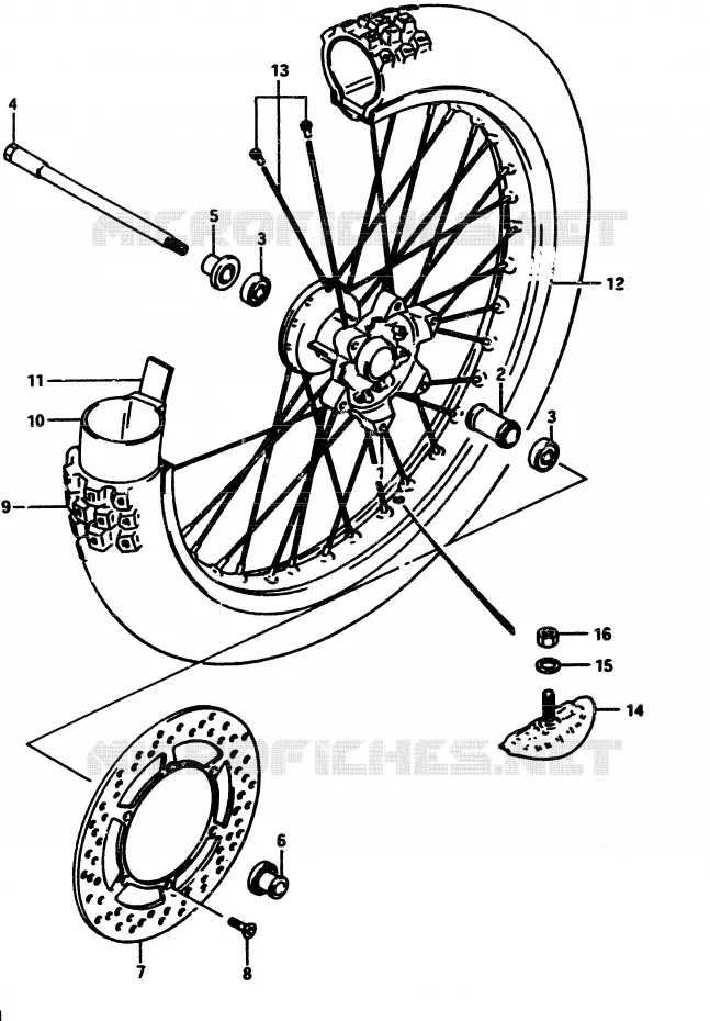 ROUE AVANT Suzuki MOTO 500 RM 1985  RM500F