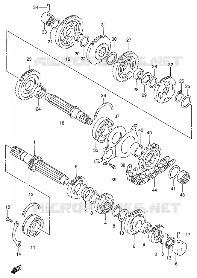 TRANSMISSION Suzuki MOTO 900 RF 1994  RF900RR(E2)