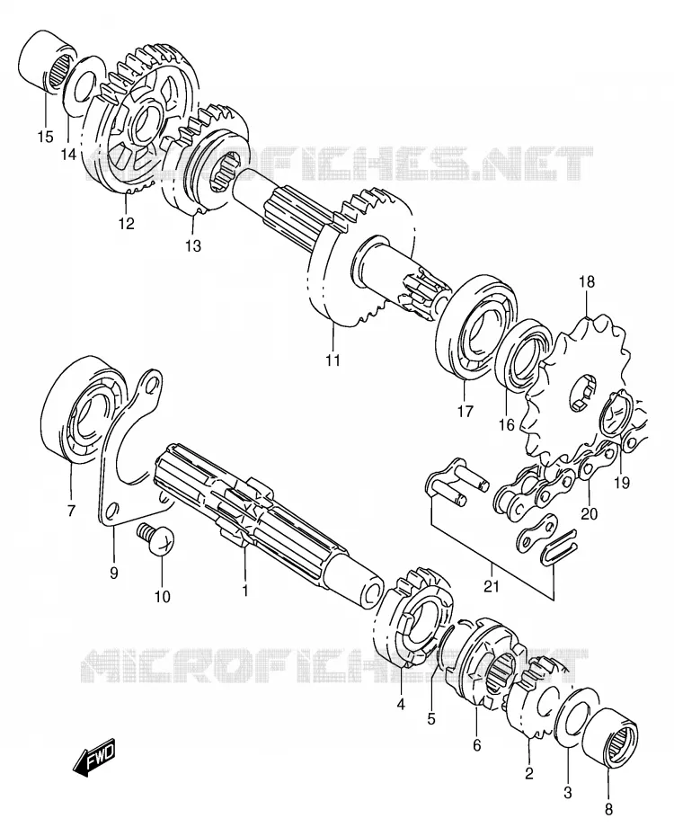 TRANSMISSION Suzuki SCOOTER 50 Autres-modeles 1996  RC50T(E1)