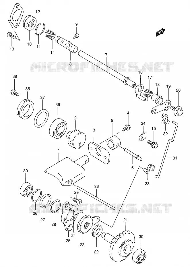 VALVE D'ECHAPPEMENT (MODELE W) Suzuki MOTO 250 RM 1996  RM250T(E3/E28)