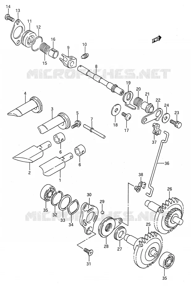 VALVE D'ECHAPPEMENT Suzuki MOTO 125 RM 1991  RM125 M (E03,E28,E33)
