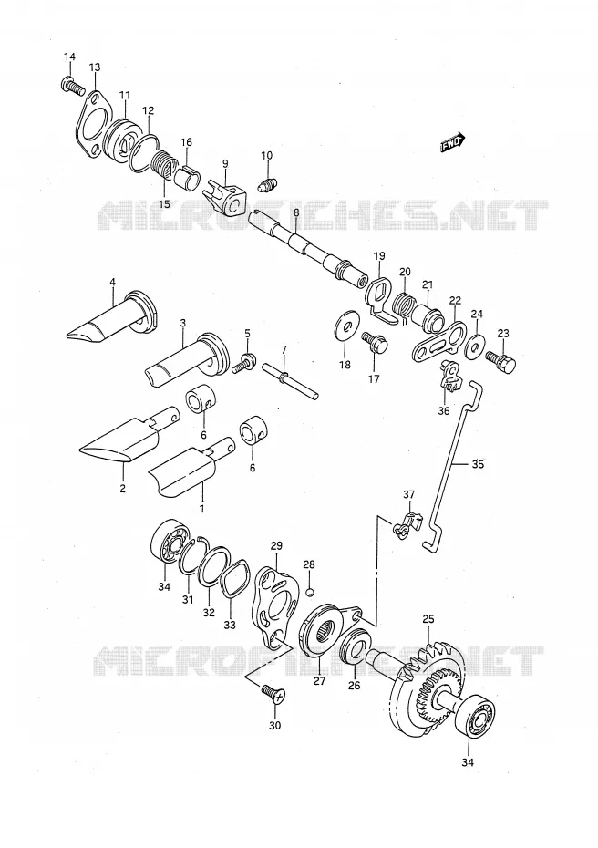 VALVE D'ECHAPPEMENT Suzuki MOTO 125 RM 1992  RM125N(E28)