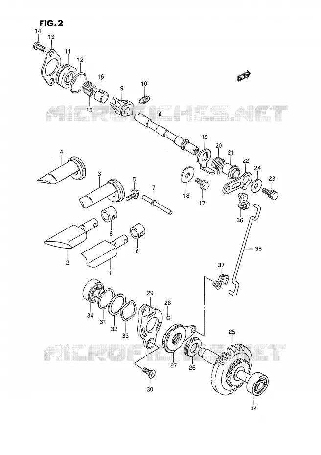 VALVE D'ECHAPPEMENT Suzuki MOTO 125 RM 1992  RM125N(E3)