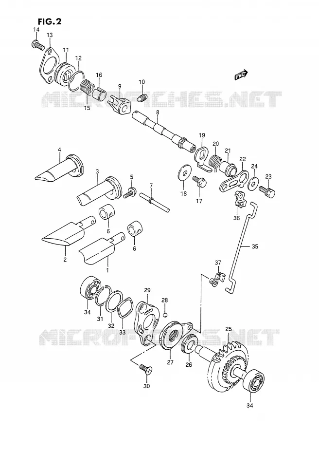 VALVE D'ECHAPPEMENT Suzuki MOTO 125 RM 1993  RM125P(E2)