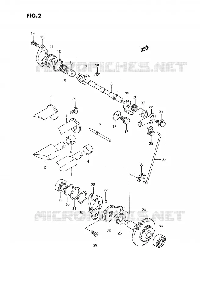 VALVE D'ECHAPPEMENT Suzuki MOTO 250 RM 1993  RM250P(E2)