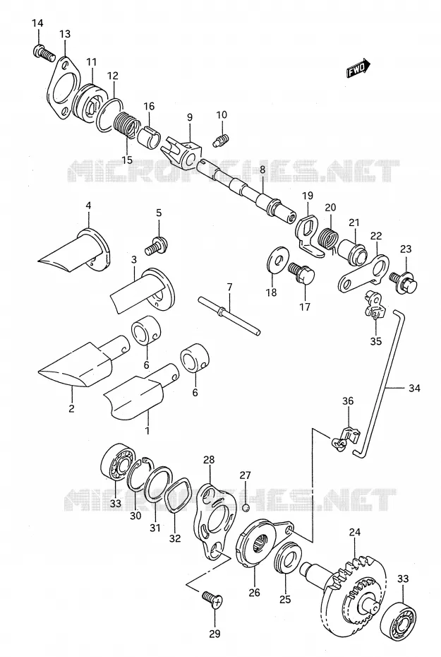 VALVE D'ECHAPPEMENT Suzuki MOTO 250 RM 1995  RM250S(E28)