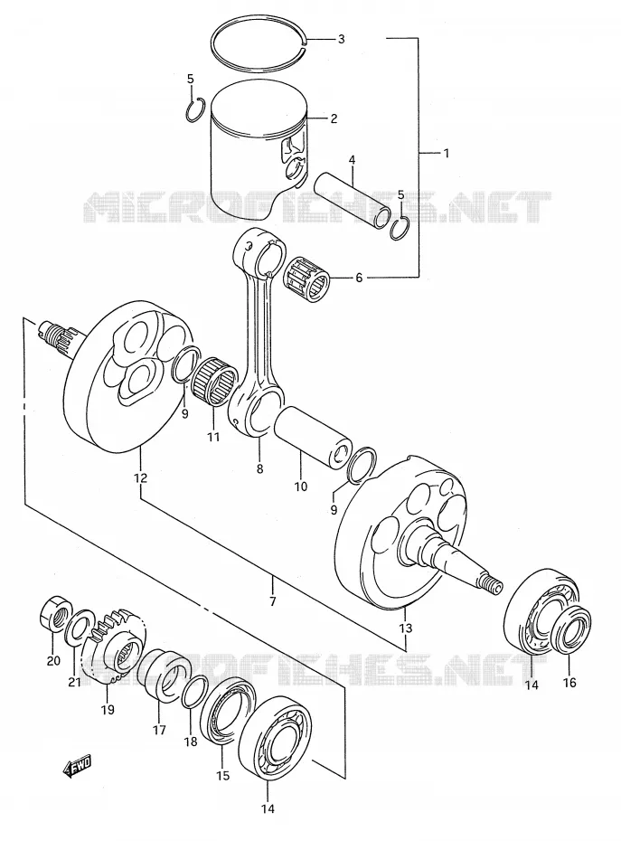 VILEBREQUIN (MODELE K) Suzuki MOTO 250 RM 1992  RM250N(E28)