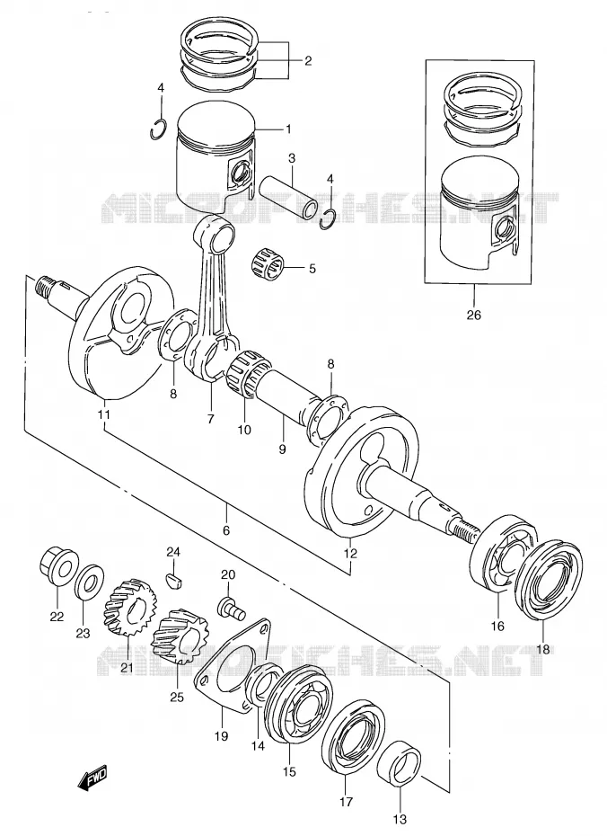 VILEBREQUIN Suzuki MOTO 80 RG 1985  RG80CF(E4)